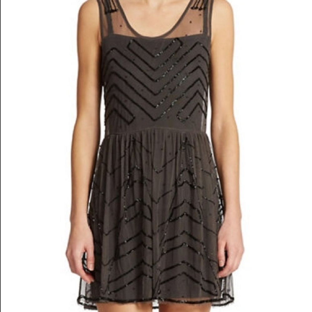 Free People Sleeveless Beaded Slip Dress